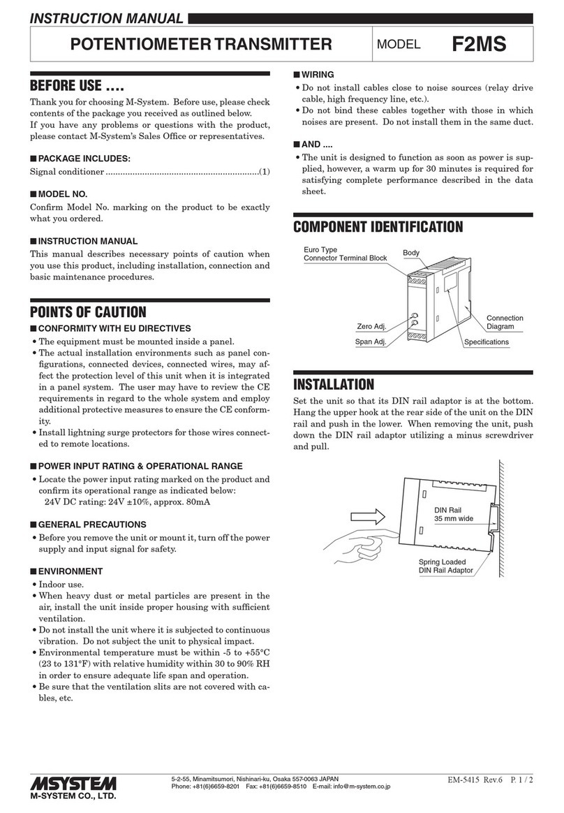 M-system F2MS User manual