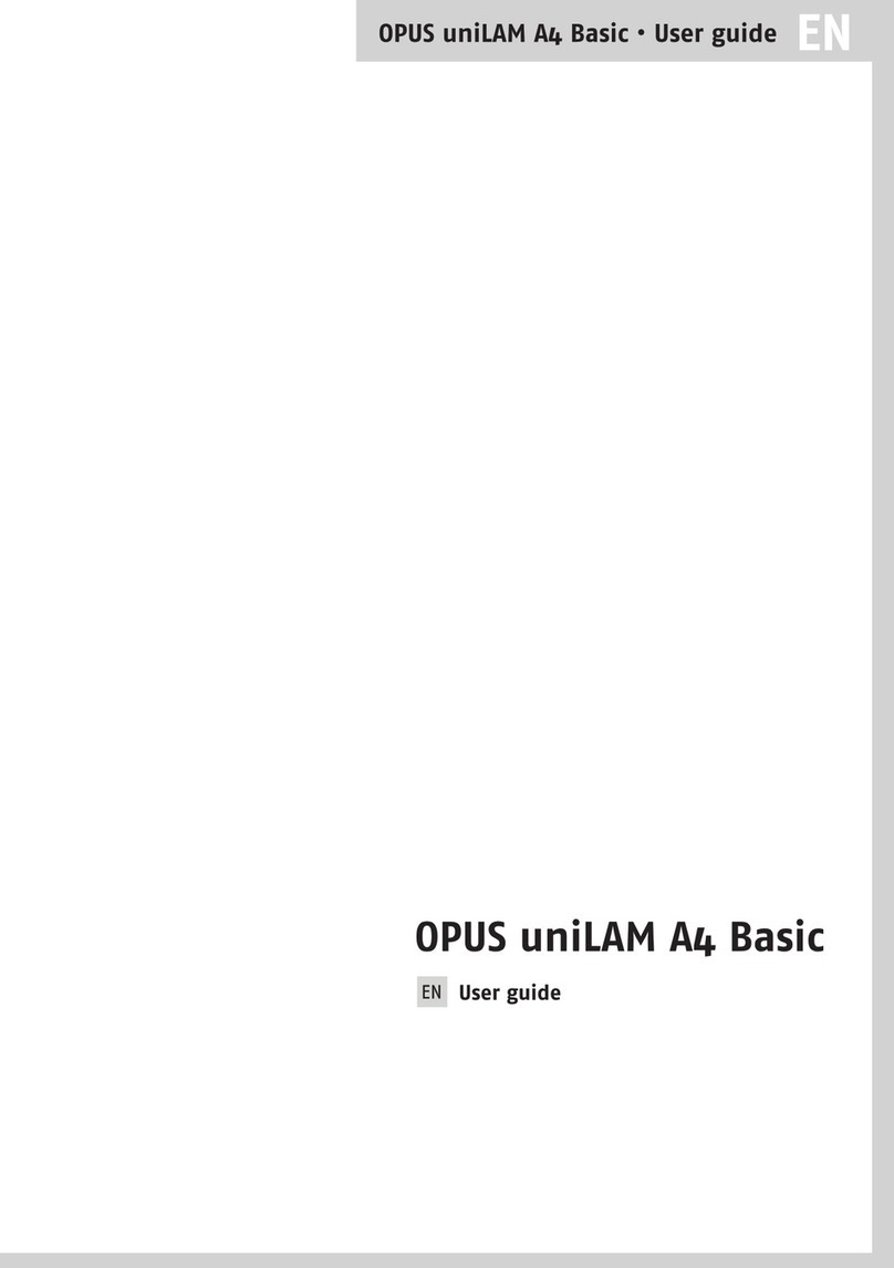Opus uniLAM A4 User manual