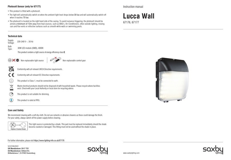 Saxby Lighting Lucca Wall instruction manual