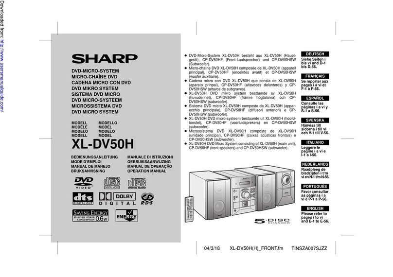 Sharp CP-DV50HF User manual