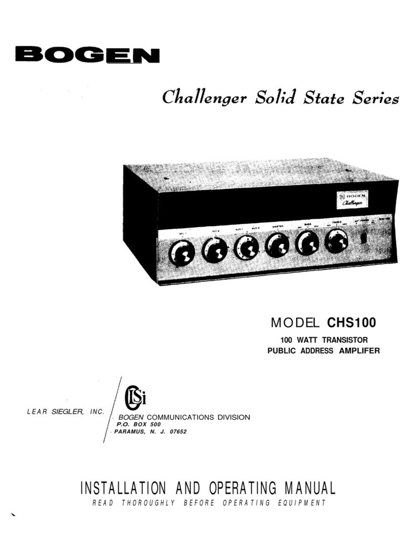 Bogen Challenger Solid State Series User manual Bogen Challenger Solid State Series User manual