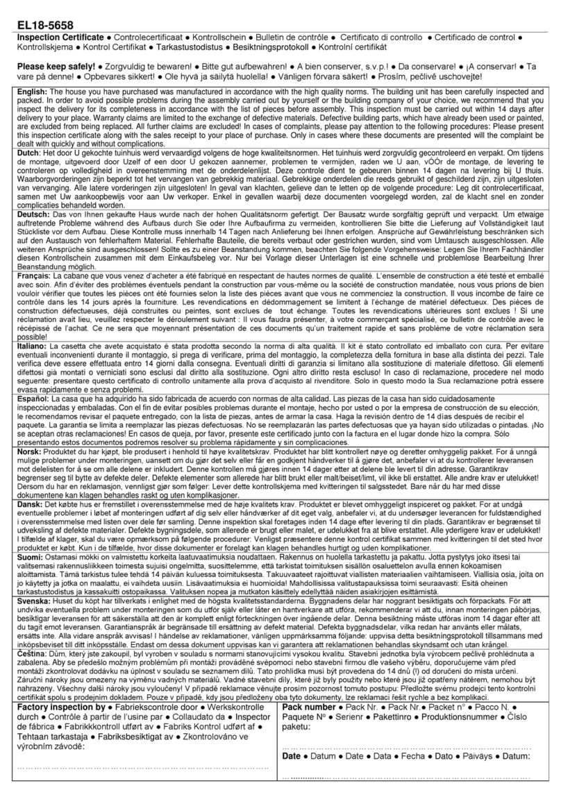 Palmako Element House EL18-5658 User manual