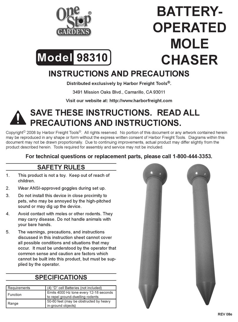 One Stop Gardens 98310 Instructions and precautions