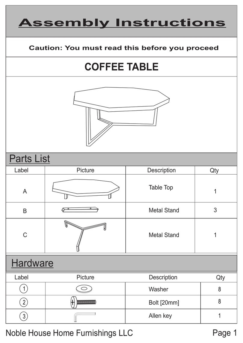 Noble House Home Furnishings 71723 Assembly instructions