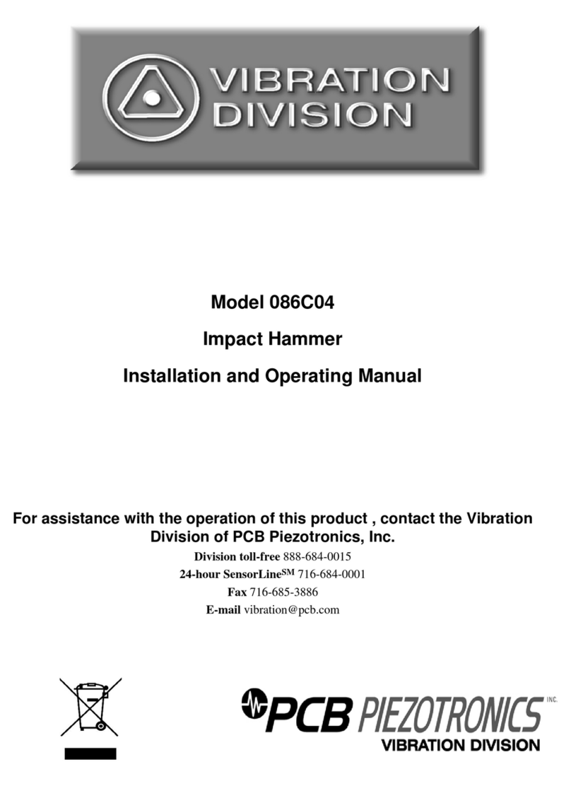 PCB Piezotronics Vibration Division ICP 086C01 Installation and operating manual