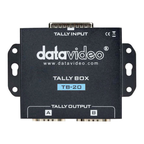 Data Video Tally Box TB-20 quick start guide
