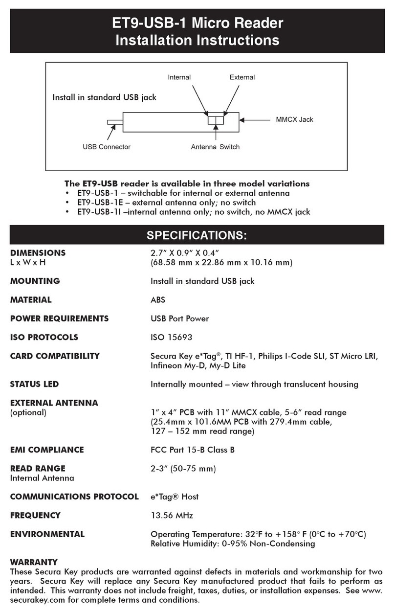 Securakey ET9-USB-1E installation instructions