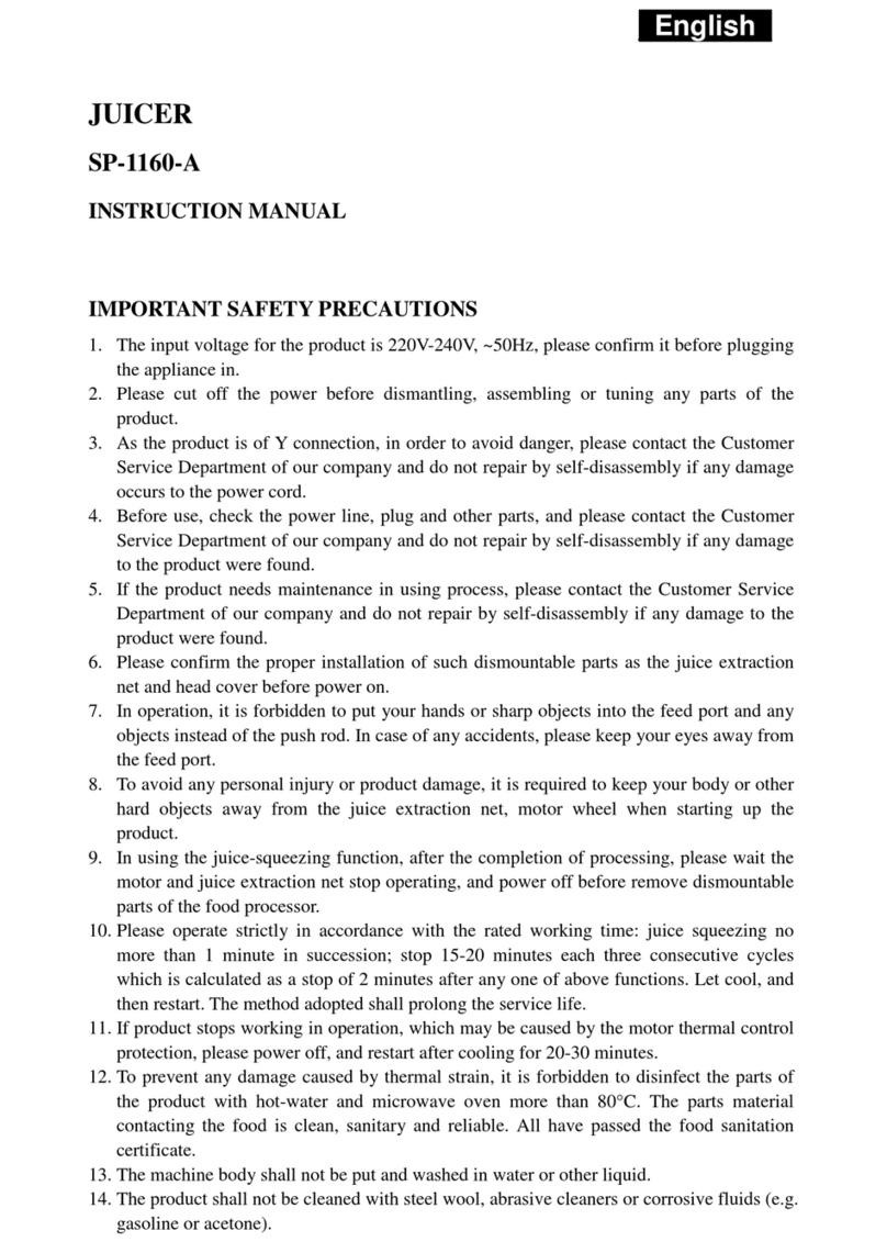 SAPIRHOME SP-1160-A instruction manual