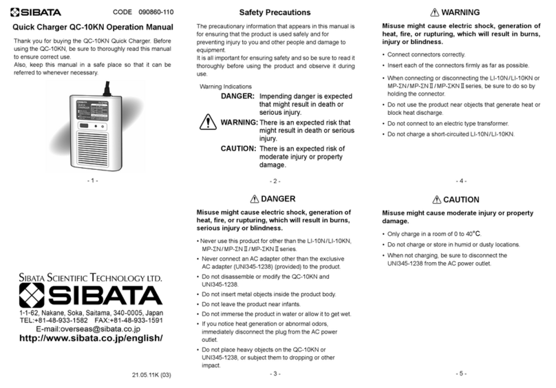 Sibata QC-10KN Operation manual