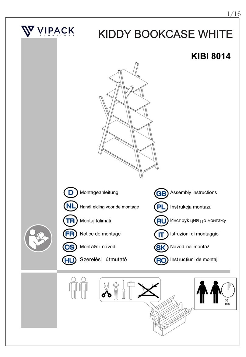 VIPACK DREAM LIBRARY KIBI 8014 Assembly instructions