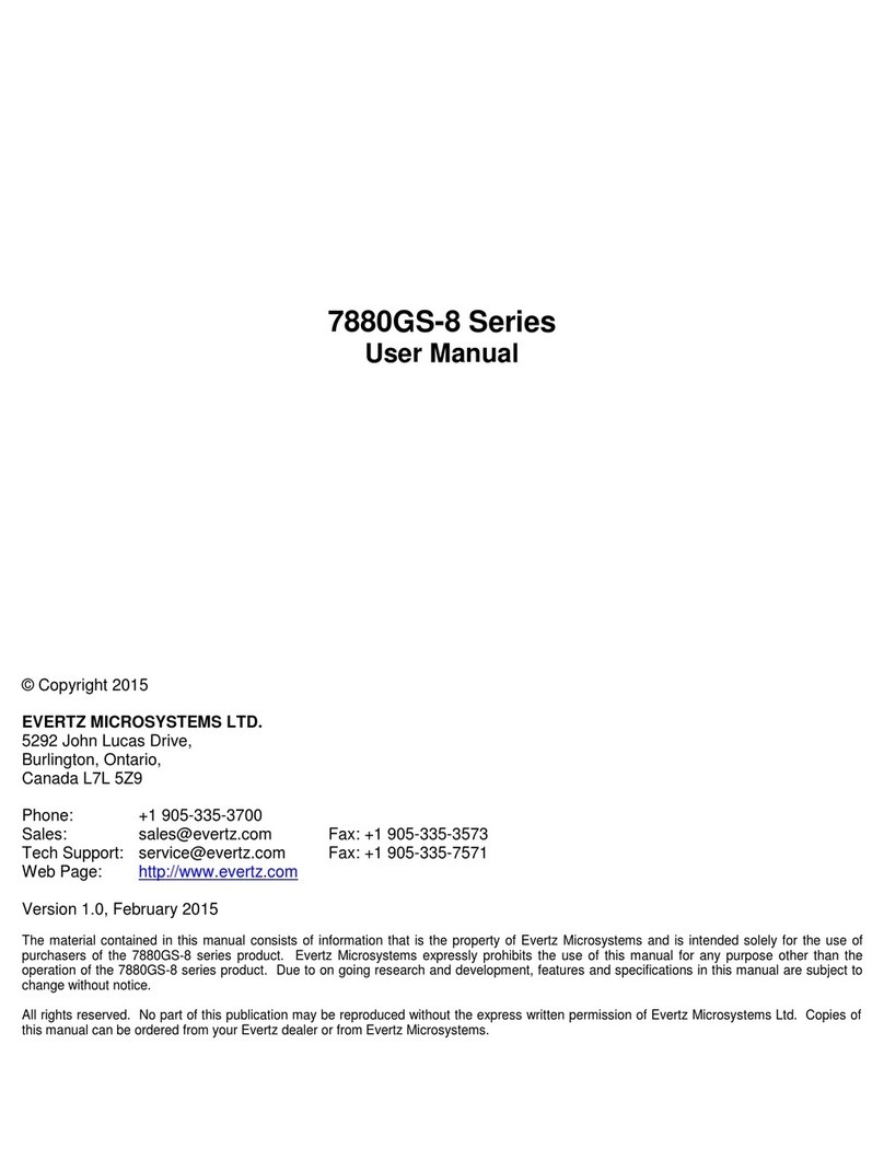 evertz 7880GS-8 Series User manual