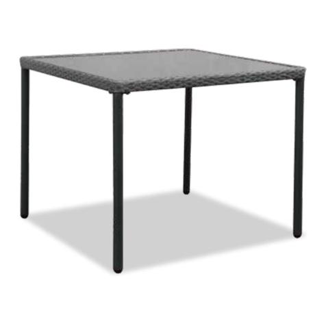 Homebase BAMBRICK SQUARE TABLE 586583 User manual