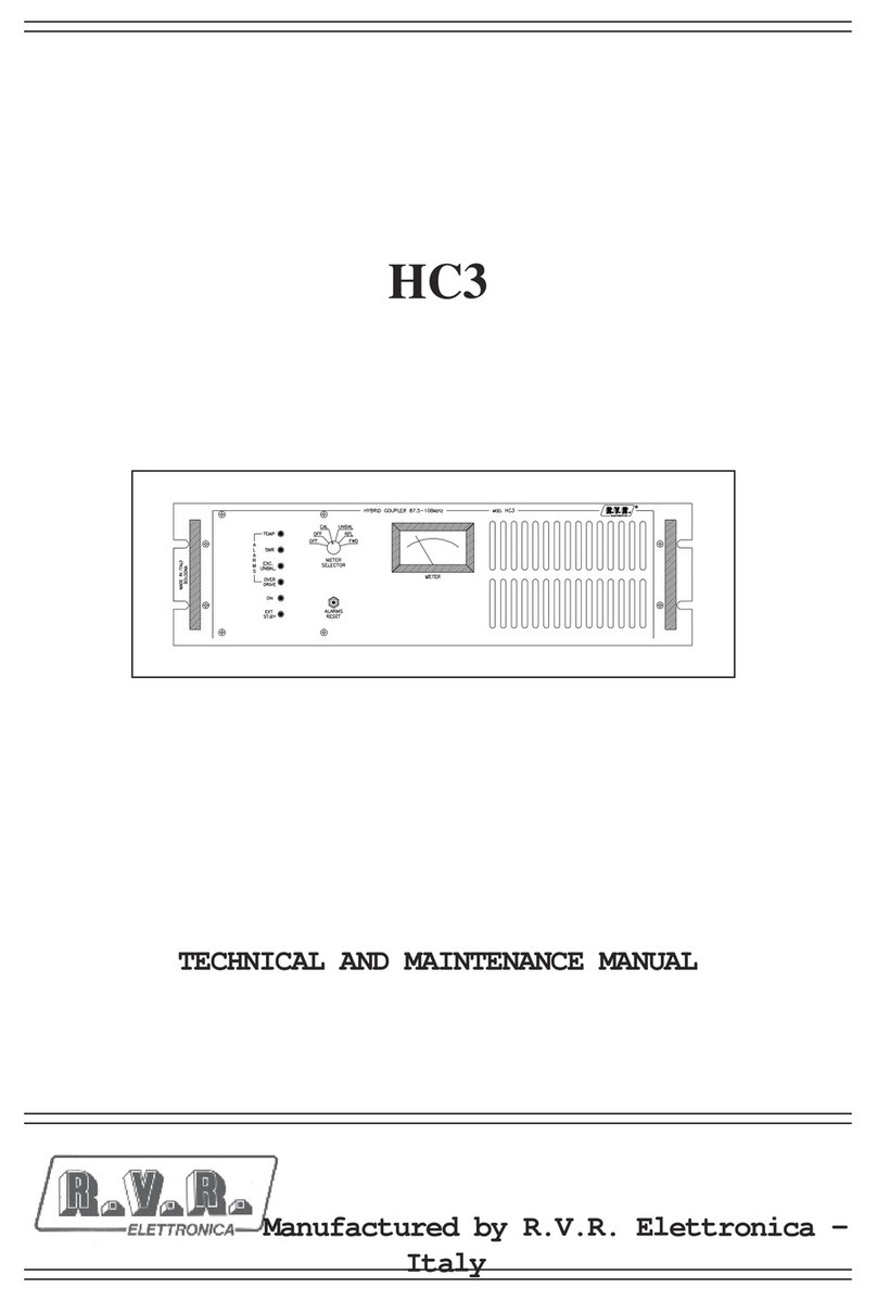 R.V.R. Elettronica HC3 User manual