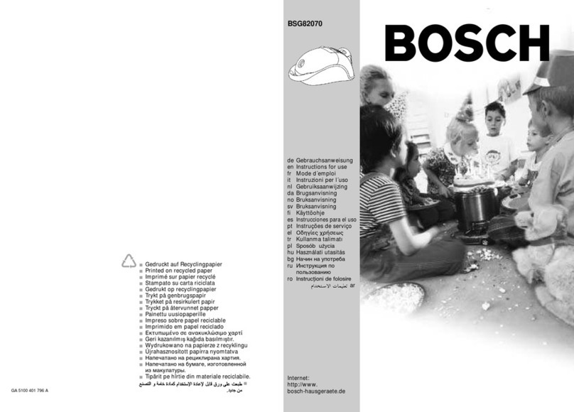 Bosch BSG82070 User manual