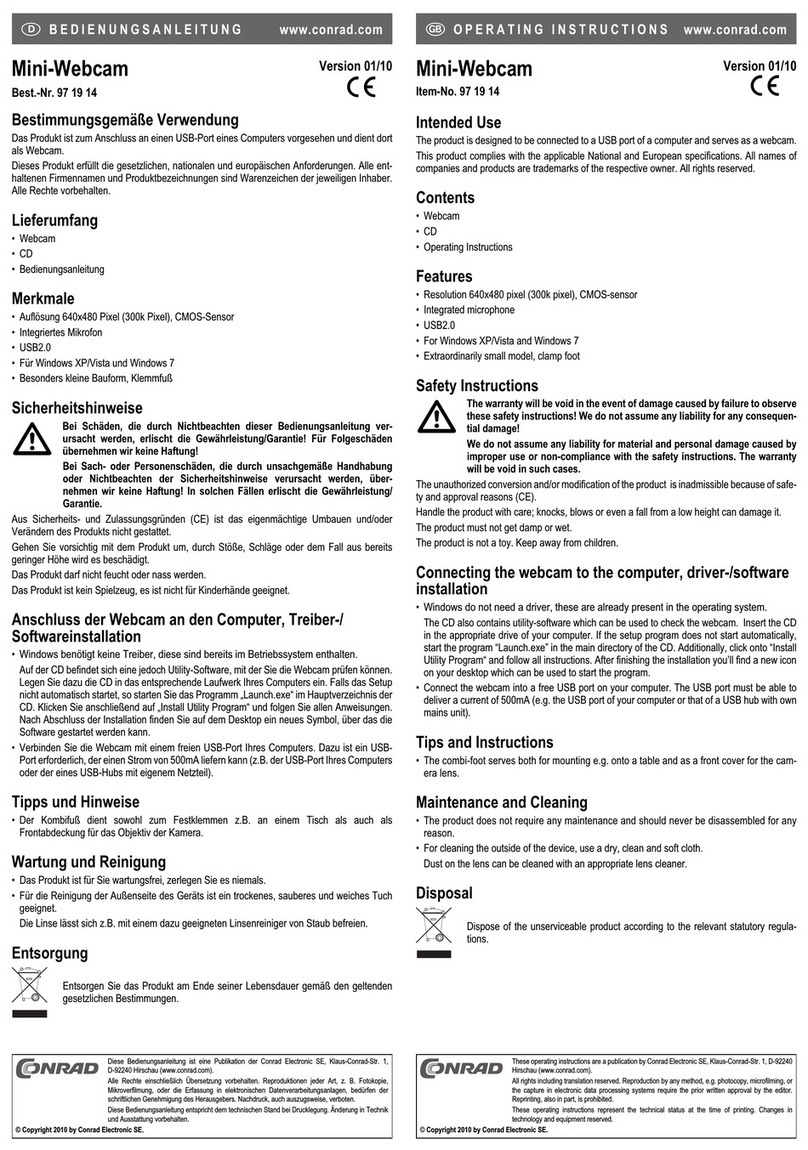Conrad 97 19 14 operating instructions