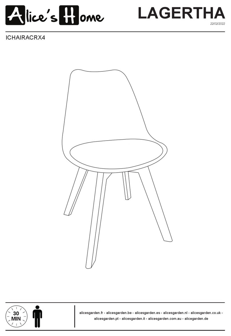 Alice's Home LAGERTHA ICHAIRACRX4 User manual Alice's Home LAGERTHA ICHAIRACRX4 User manual