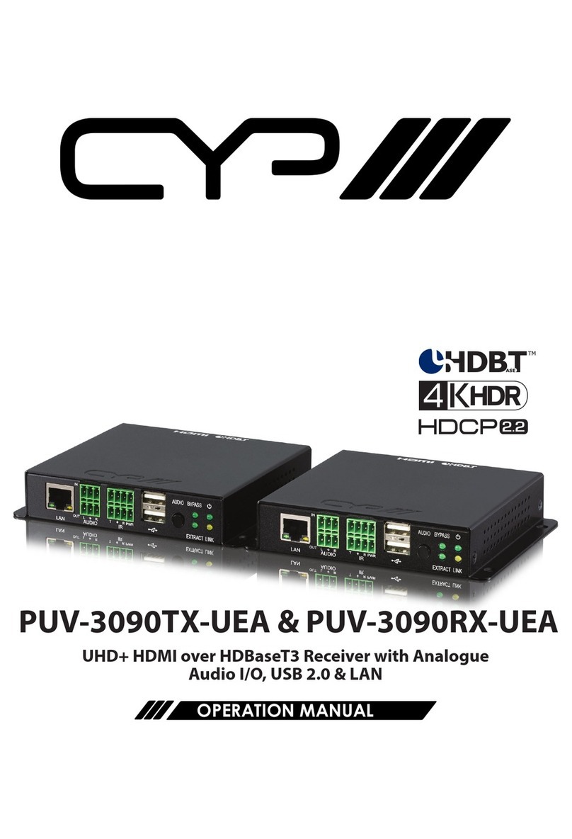 CYP PUV-3090TX-UEA Operation manual