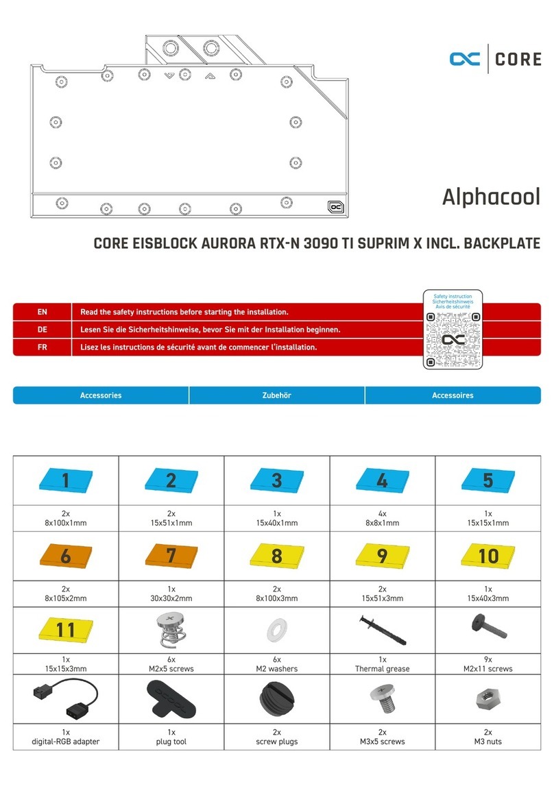 Core Alphacool EISBLOCK AURORA RTX-N 3090 TI SUPRIM X INCL.... User manual