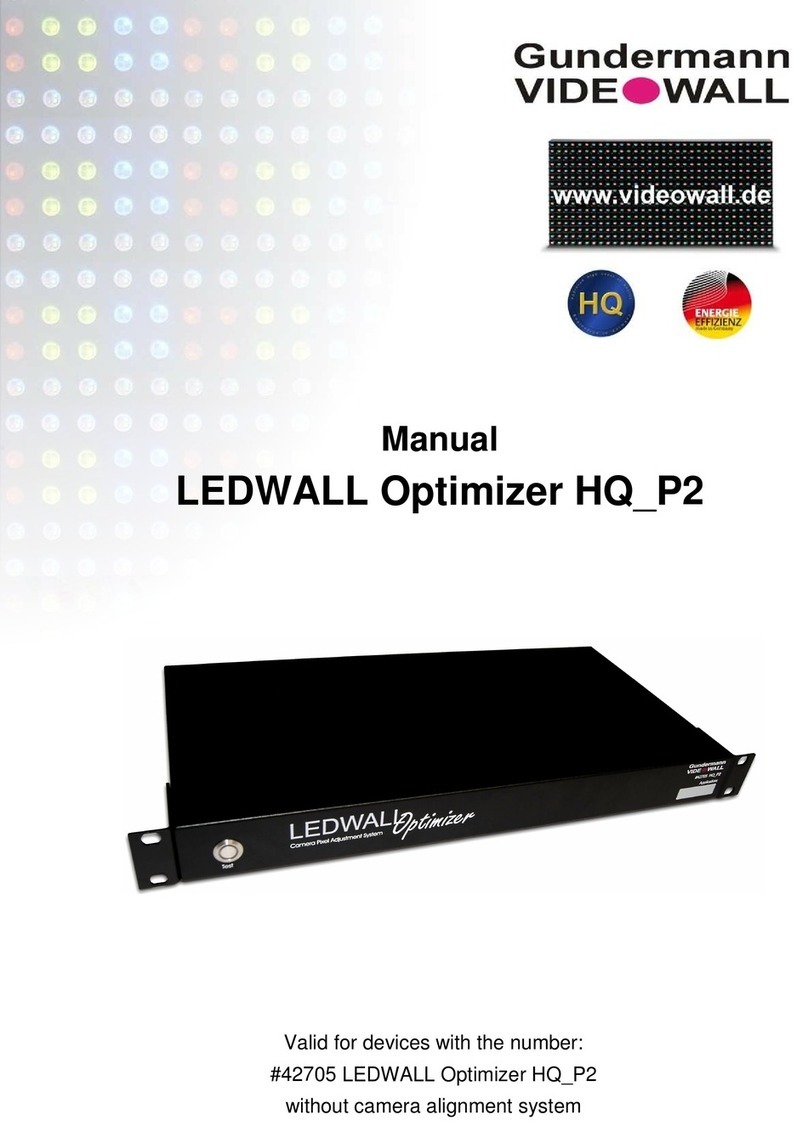 Gundermann VIDEOWALL LEDWALL Optimizer HQ P2 manual