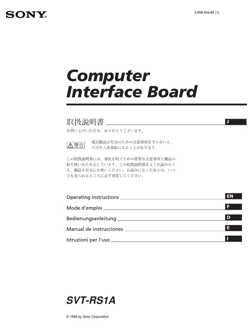 Sony SVT-RS1A User manual