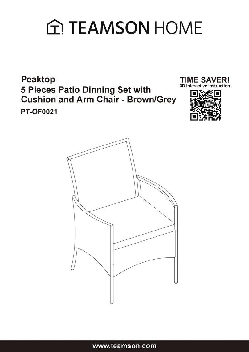Teamson Home Peaktop PT-OF0021 quick start guide Teamson Home Peaktop PT-OF0021 quick start guide