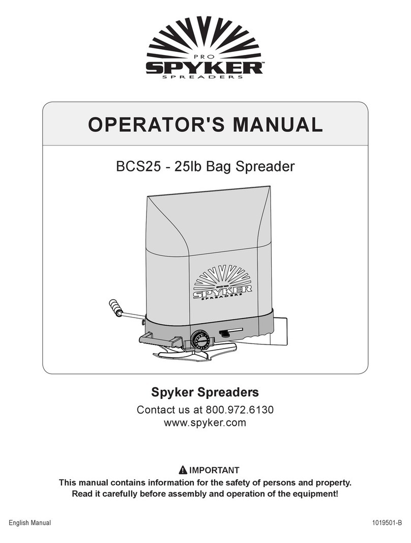 SPYKER BCS25 Operator's manual