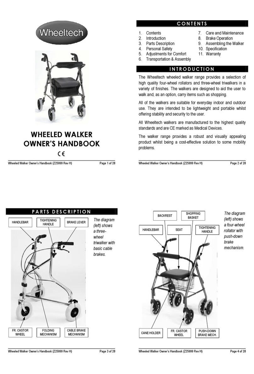 Wheeltech TW001 Owner's handbook