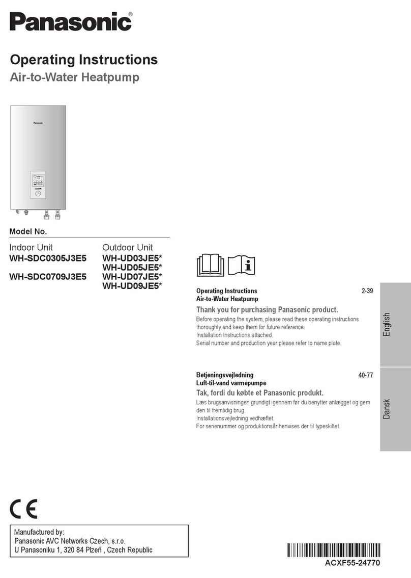 Panasonic WH-UD09JE5 operating instructions Panasonic WH-UD09JE5 operating instructions