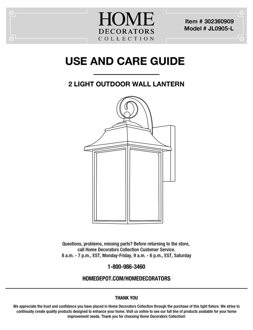 Home Decorators Collection JL0905-L Use and care guide