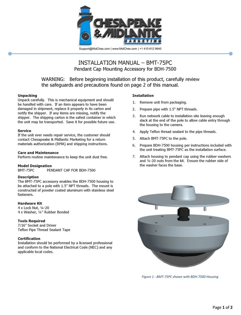 Chesapeake & Midlantic Marketing BMT-75PC installation manual Chesapeake & Midlantic Marketing BMT-75PC installation manual