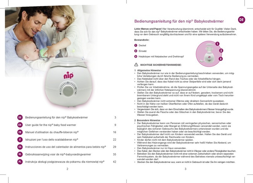 nip Baby food warmer User manual