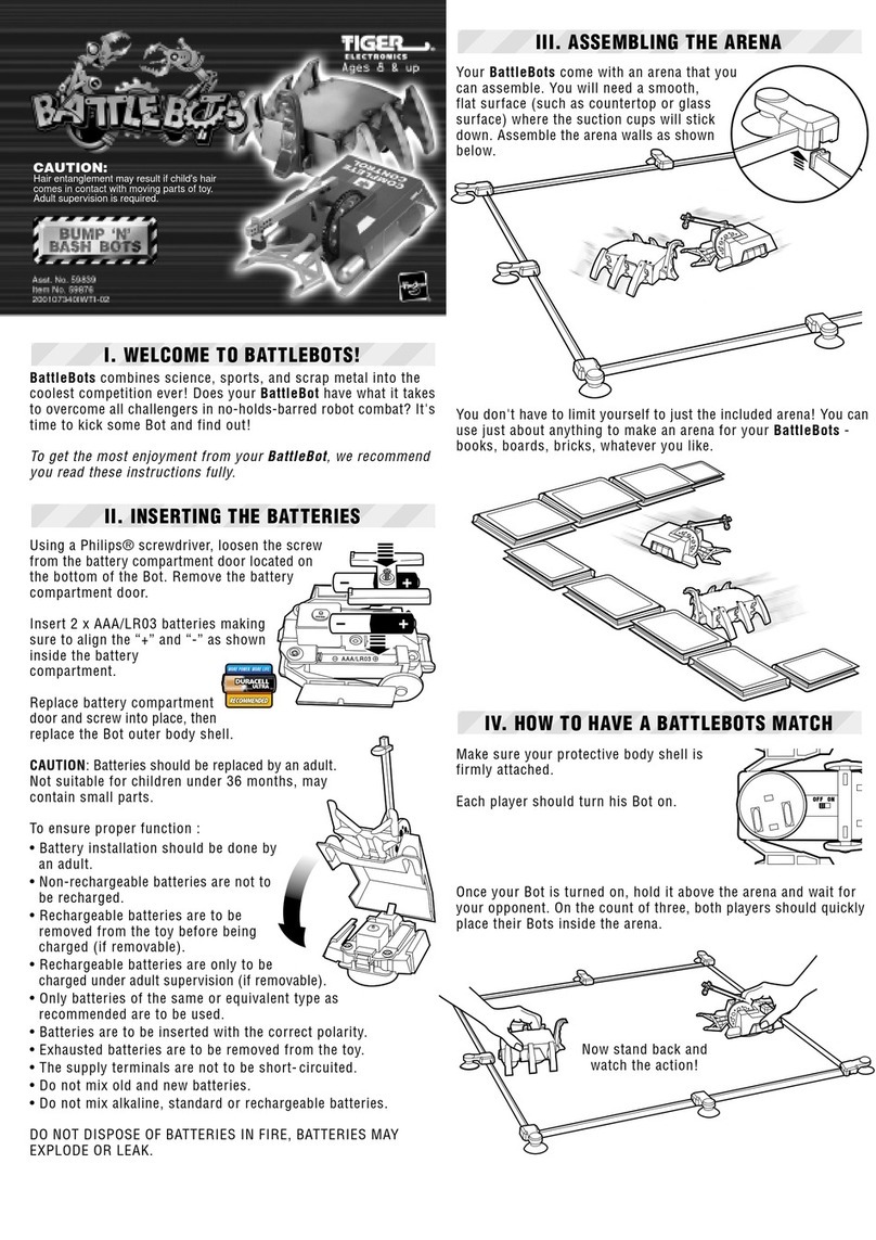 Hasbro Tiger Electronics BattleBots quick start guide