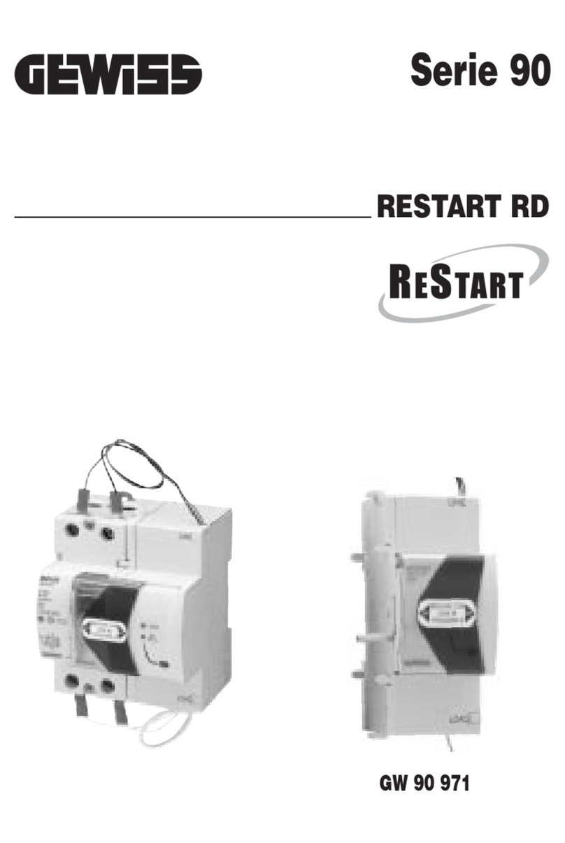 Gewiss 90 RESTART Series manual