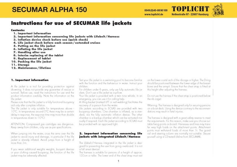 Toplicht SECUMAR ALPHA 150 Instructions for use
