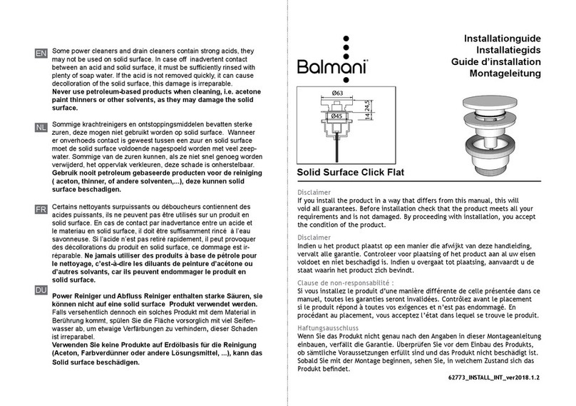 Balmani Solid Surface Click Flat User manual