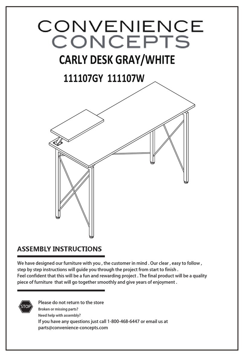convenience concepts CARLY 111107GY Assembly instructions convenience concepts CARLY 111107GY Assembly instructions