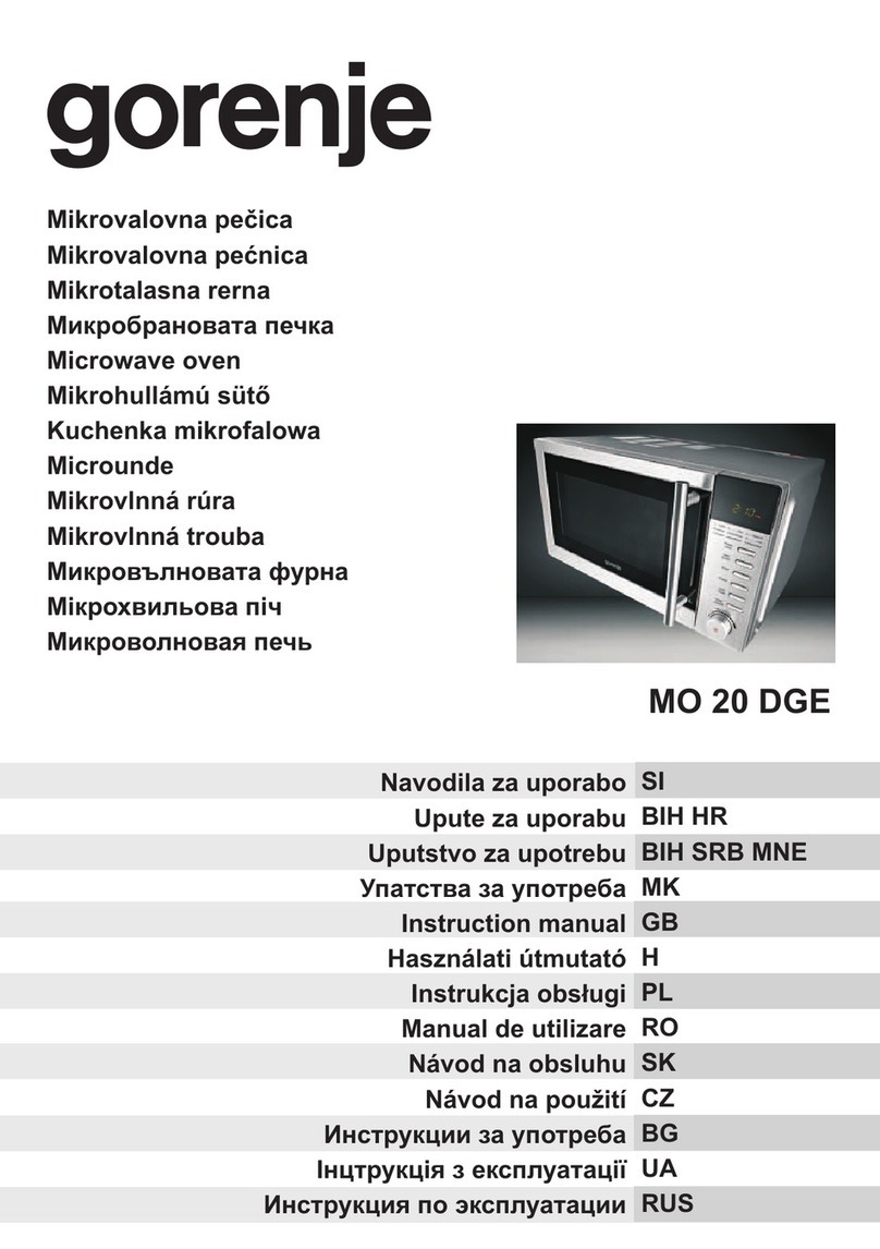 Gorenje MO 20 DGE instruction manual