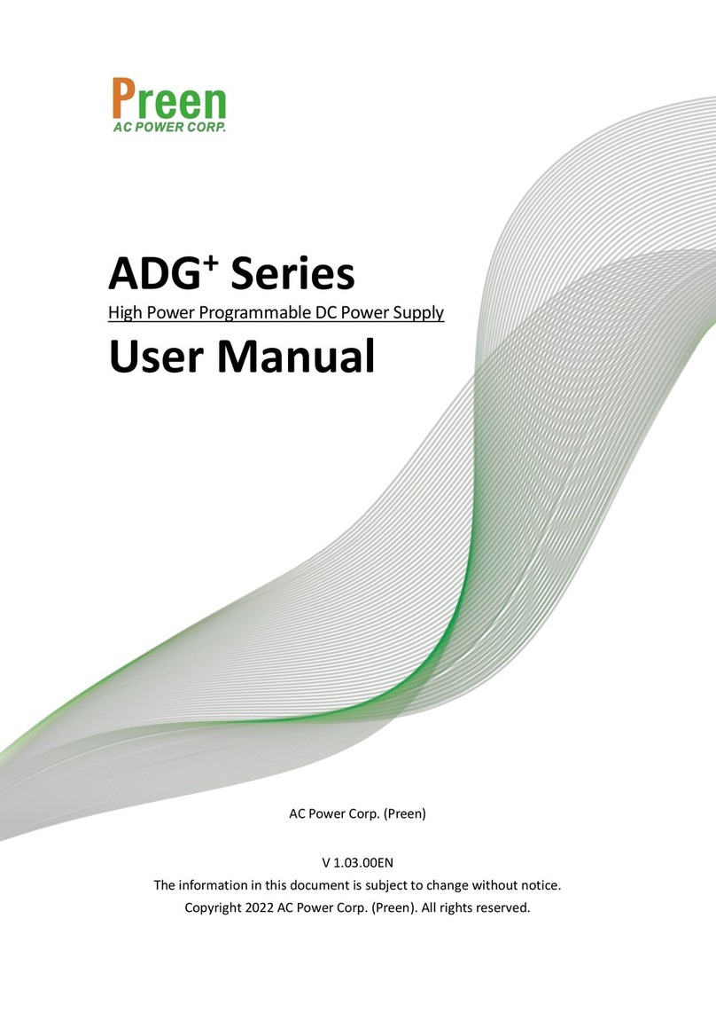 Preen ADG+ Series user manual