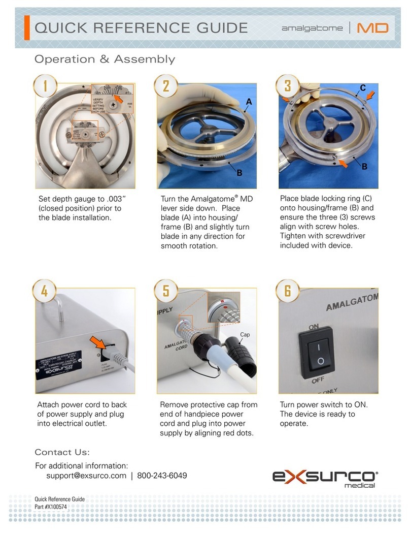 Exsurco Medical amalgatome MD Quick reference guide
