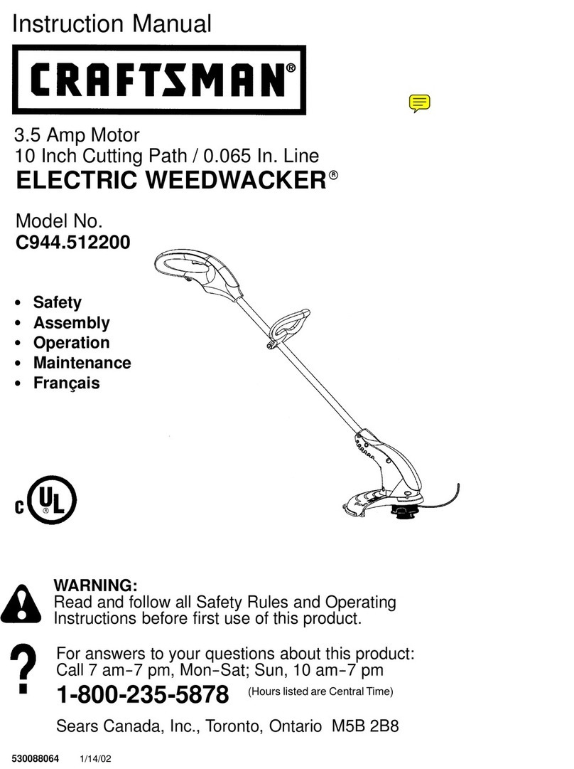 Craftsman ELECTRIC WEEDWACKER C944.512200 User manual