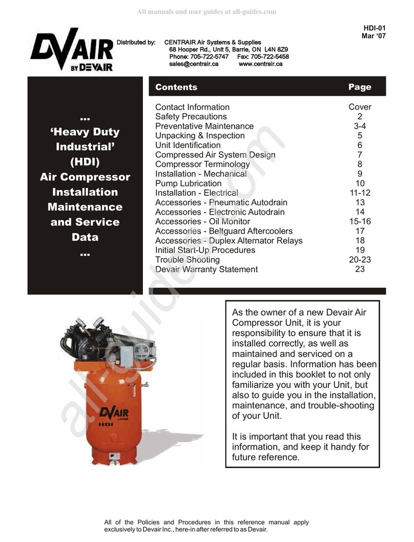 Devair HDI-01 Installation maintenance and service manual
