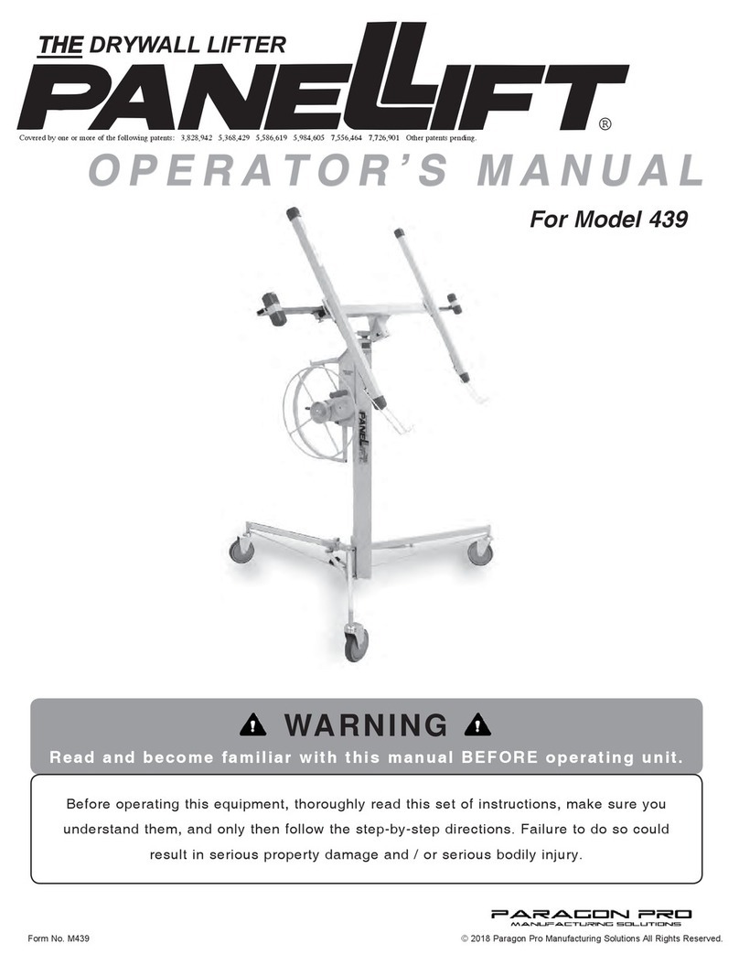 Paragon Pro PANELIFT 439 User manual