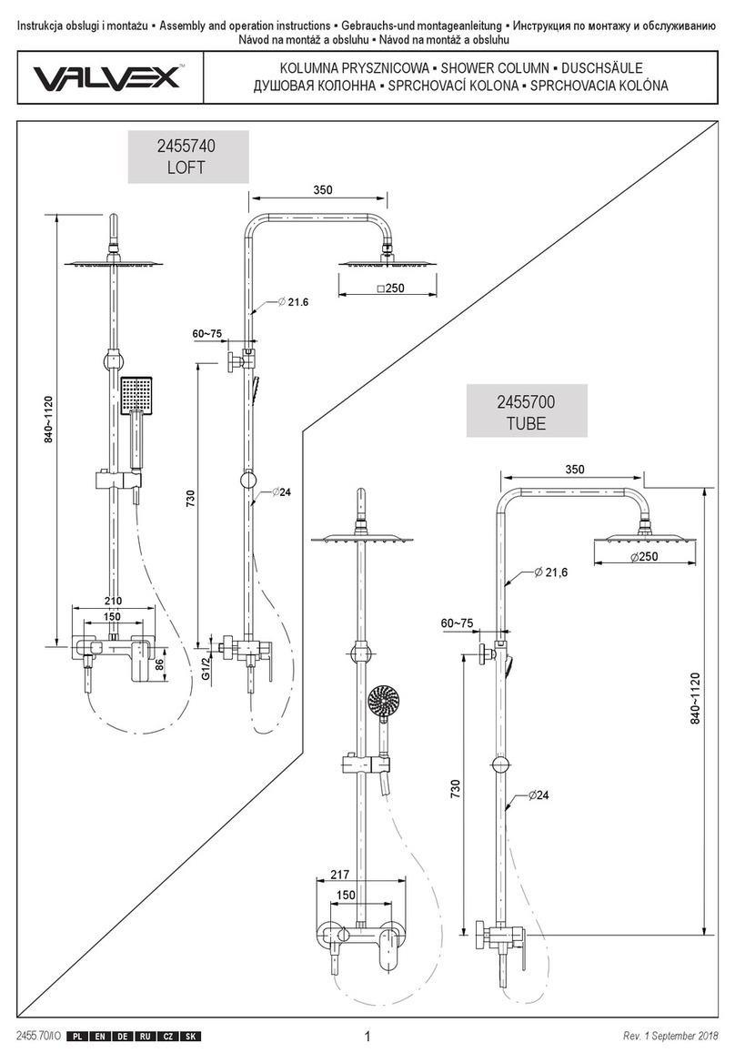 VALVEX LOFT 2455740 Assembly and operation instructions