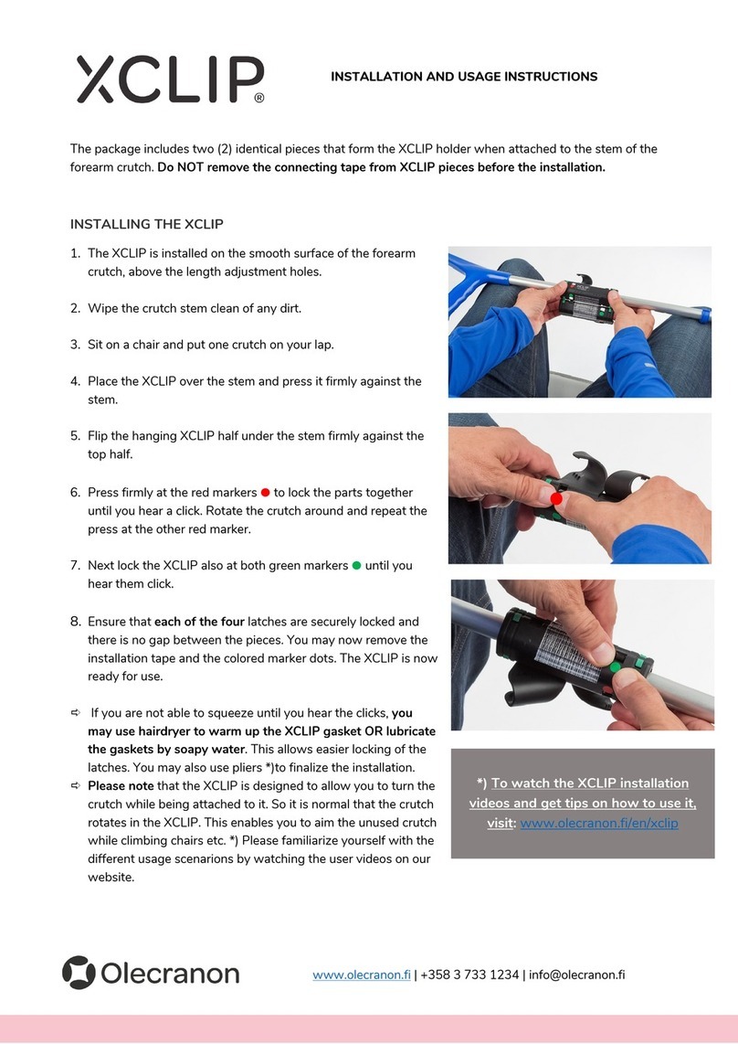Olecranon XCLIP Installation and usage instructions