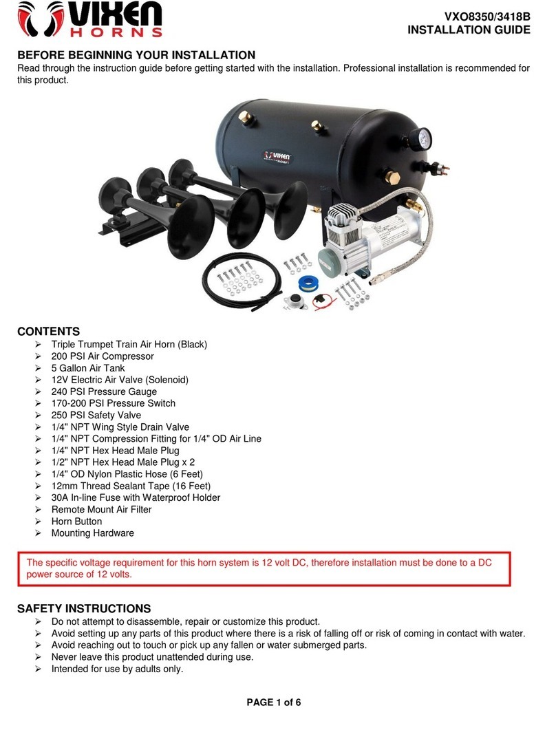 Vixen Horns VXO8350/3418B installation guide