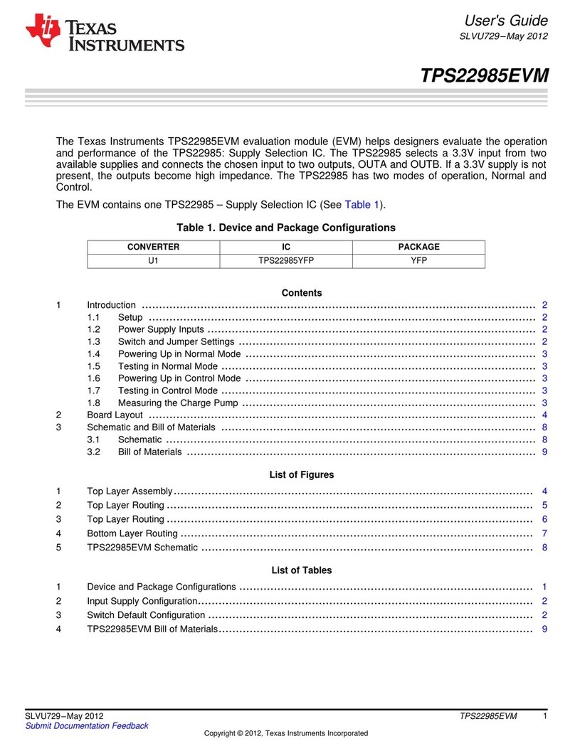 Texas Instruments TPS22985EVM User manual