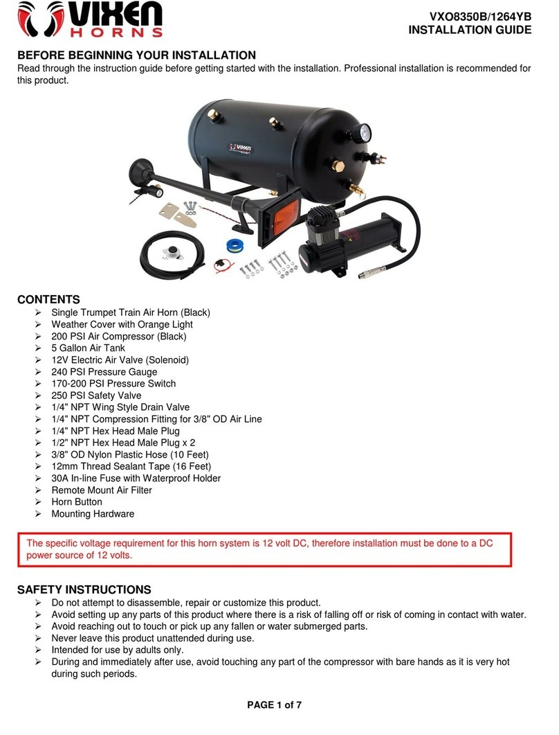 Vixen Horns VXO8350B/1264YB installation guide