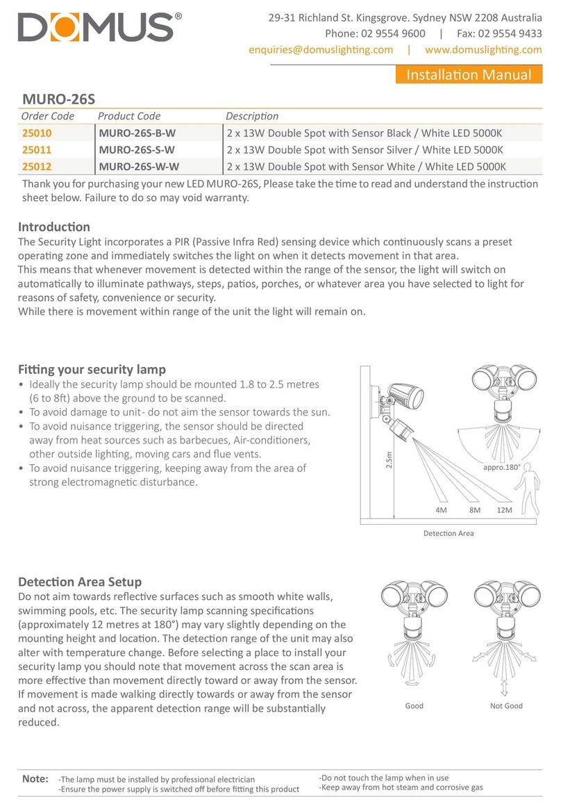 Domus MURO-26S-B-W installation manual