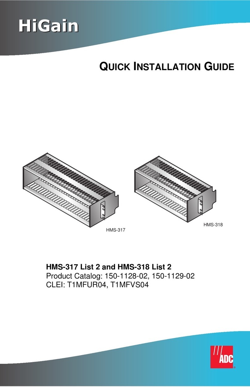 ADC HiGain HMS-317 List 2 User manual
