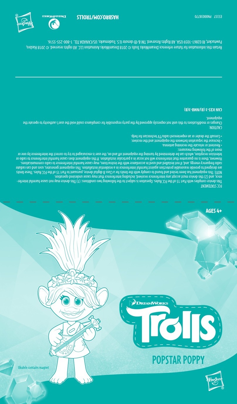 Hasbro DreamWorks Trolls POPSTAR POPPY E5337 User manual